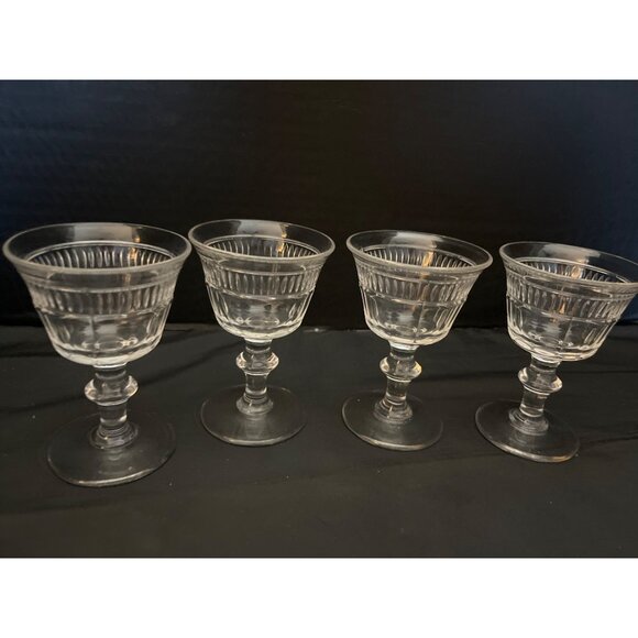 Waterford Collection by Duncan Miller Footed Liquior Cocktail Glasses Set of 4 - Picture 2 of 9